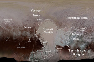 La plaine Sputnik Planitia sur Pluton