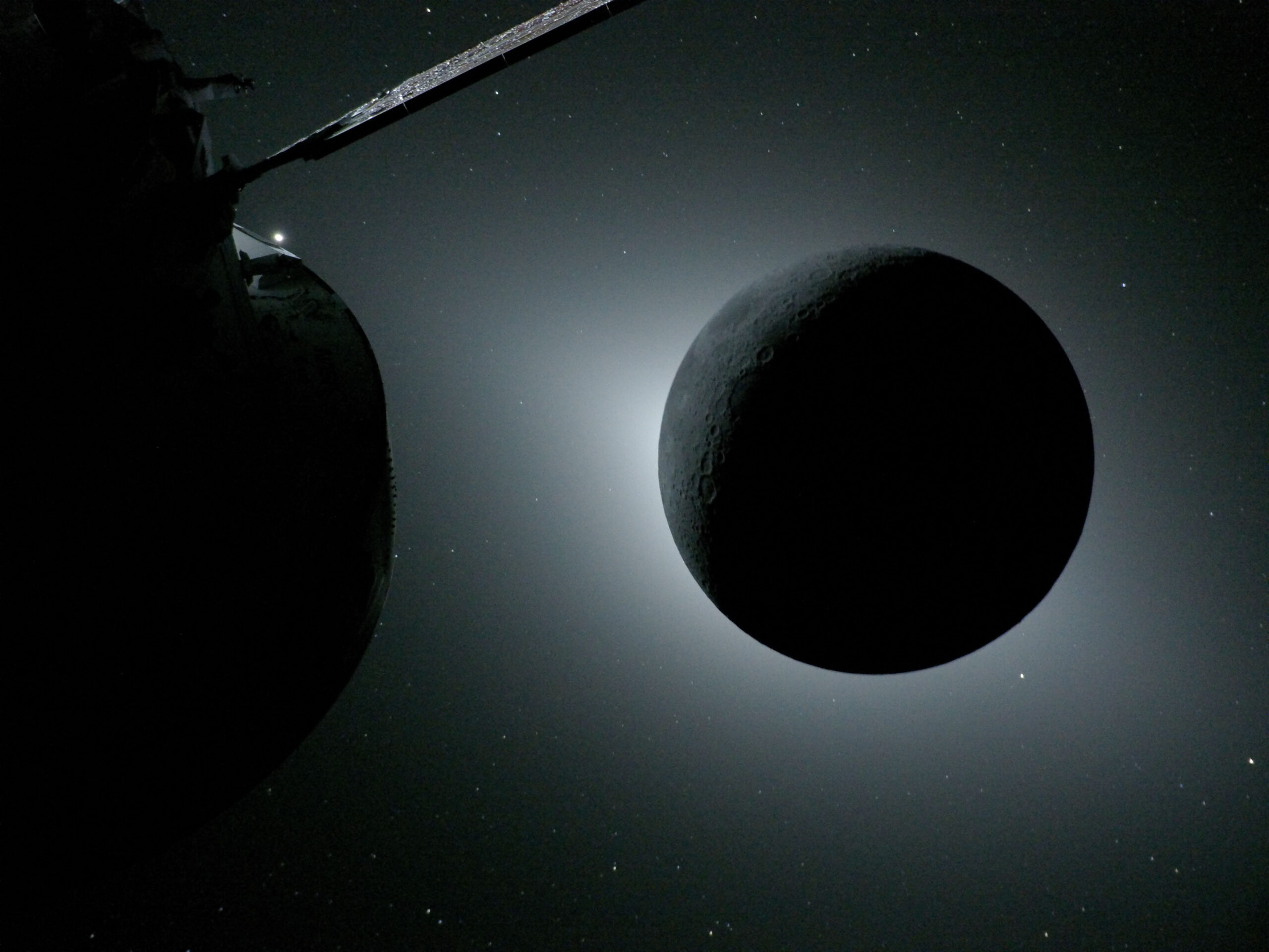 Éclipse solaire panneau solaire Orion Vénus Saturne Artemis II NASA 6 avril 2026