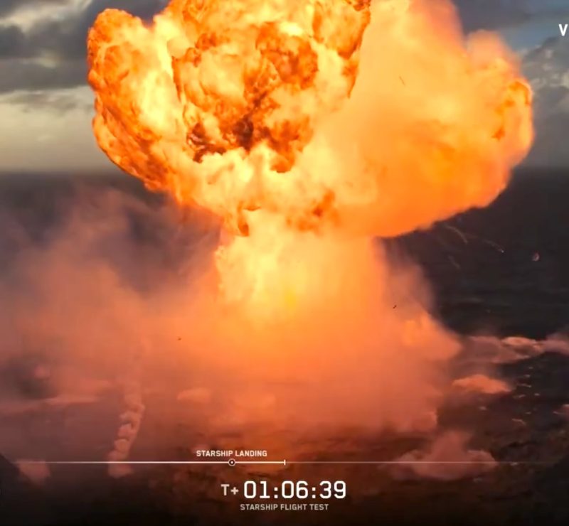 Starship V3 vol 12 Ship 39 explosion amerrissage océan Indien rentrée atmosphérique SpaceX